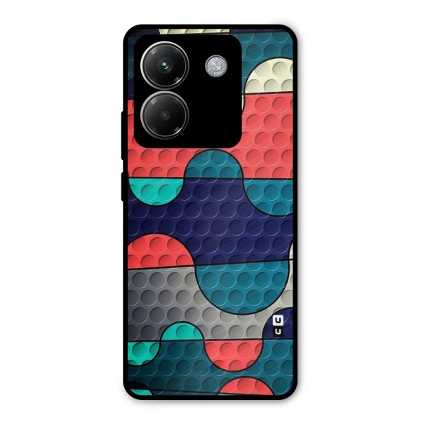 Colorful Puzzle Design Metal Back Case for Poco M7 Pro 5G
