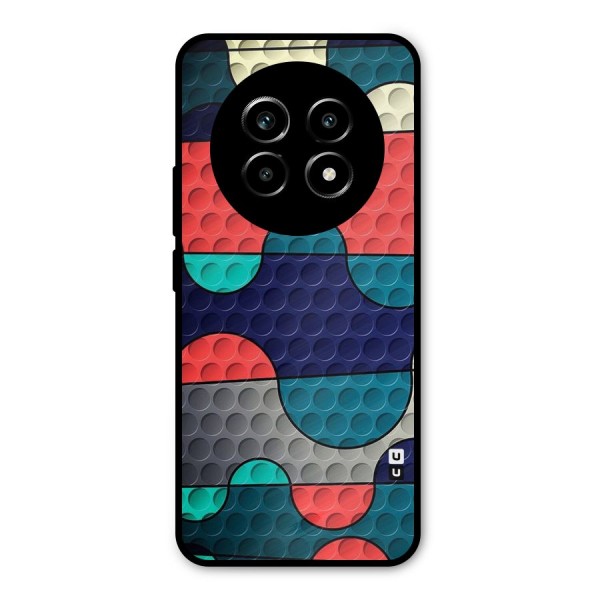 Colorful Puzzle Design Metal Back Case for Realme 13 Pro