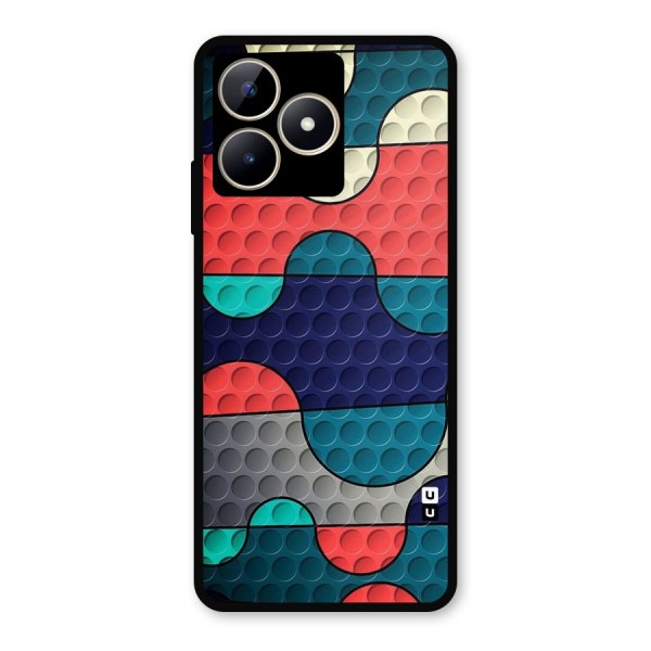 Colorful Puzzle Design Metal Back Case for Realme C53
