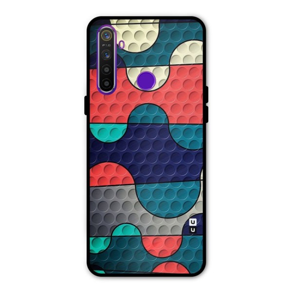 Colorful Puzzle Design Metal Back Case for Realme Narzo 10