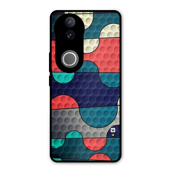 Colorful Puzzle Design Metal Back Case for Vivo V50e