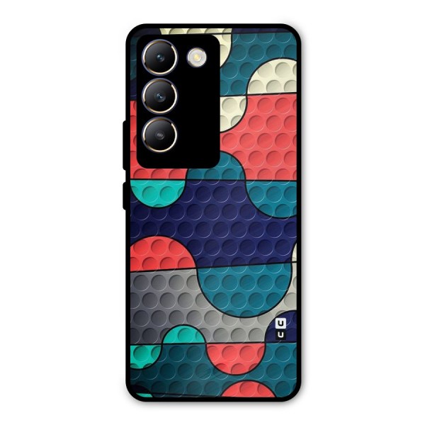 Colorful Puzzle Design Metal Back Case for Vivo Y200e