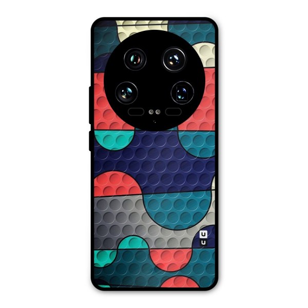 Colorful Puzzle Design Metal Back Case for Xiaomi 14 Ultra