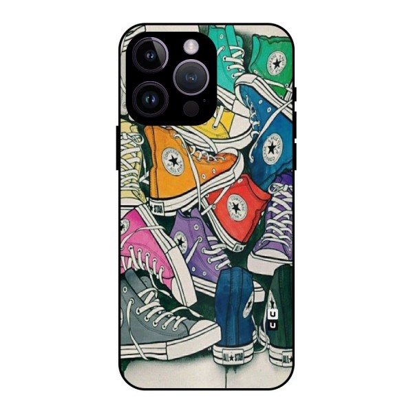 Colorful Shoes Metal Back Case for iPhone 14 Pro Max