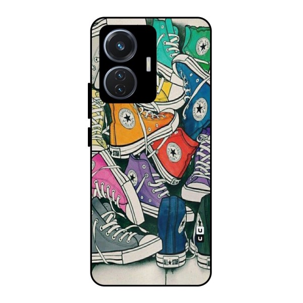 Colorful Shoes Metal Back Case for iQOO Z6 44W