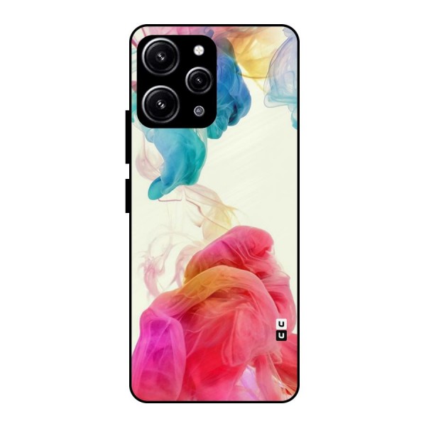 Colorful Splash Glass Back Case for Redmi 12 4G