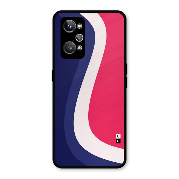 Colorful Wavy Print Metal Back Case for Realme GT 2