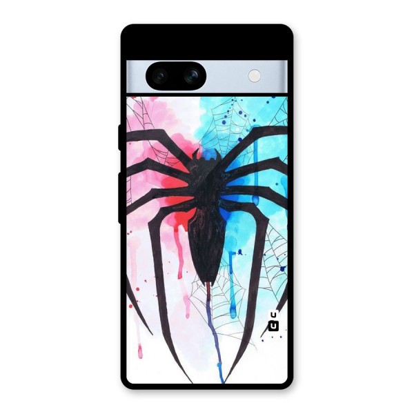 Colorful Web Glass Back Case for Google Pixel 7a