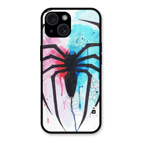 Colorful Web Metal Back Case for iPhone 15