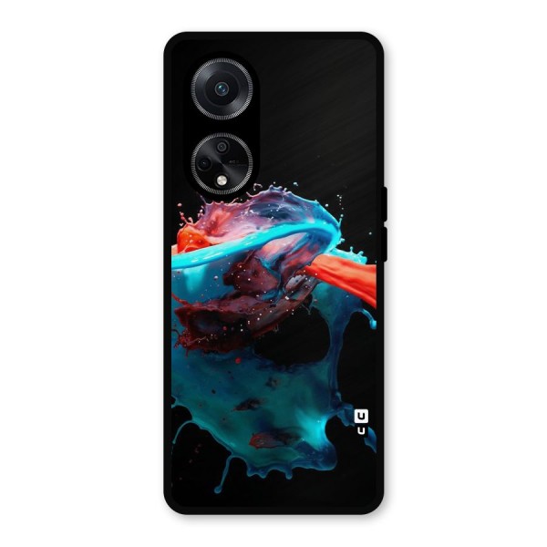 Colour War Metal Back Case for Oppo F23