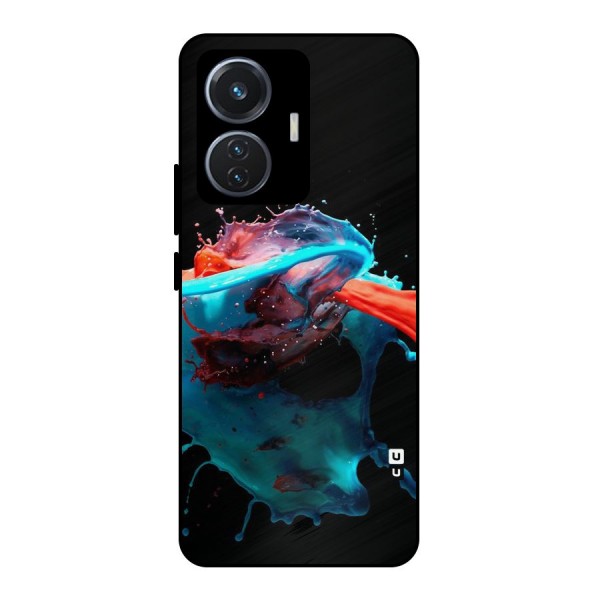 Colour War Metal Back Case for iQOO Z6 44W