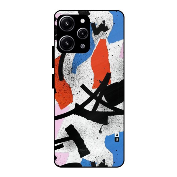 Coloured Abstract Art Glass Back Case for Redmi 12 4G