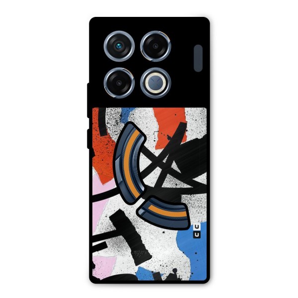Coloured Abstract Art Metal Back Case for Infinix GT 20 Pro