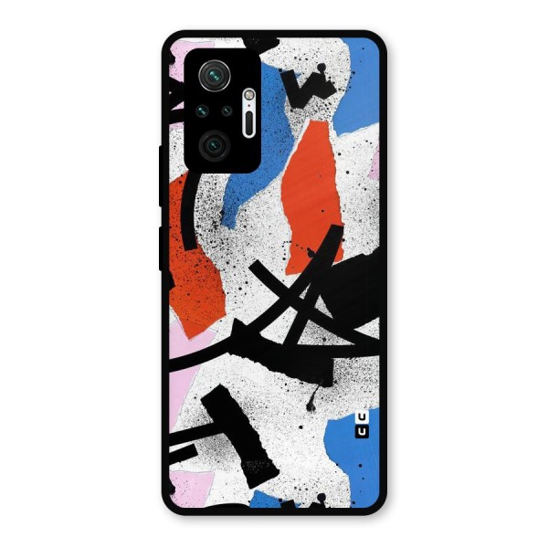 Coloured Abstract Art Metal Back Case for Redmi Note 10 Pro Max