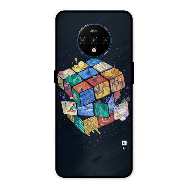 Coloured Rubic Metal Back Case for OnePlus 7T