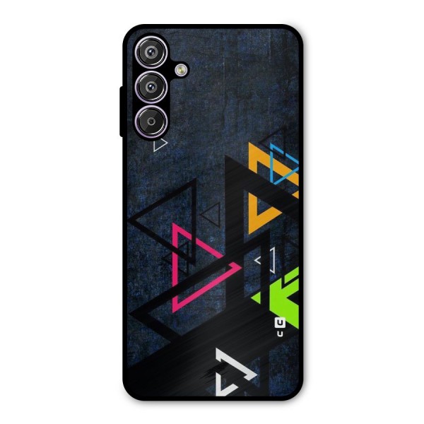 Coloured Triangles Metal Back Case for Galaxy F15
