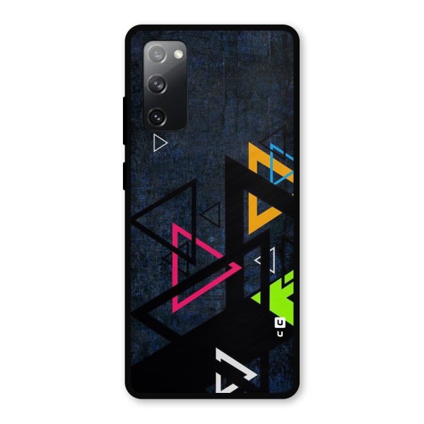 Coloured Triangles Metal Back Case for Galaxy S20 FE 5G