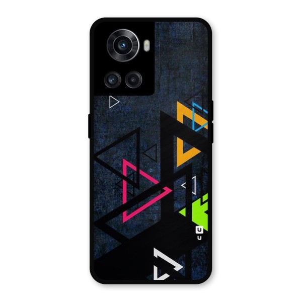 Coloured Triangles Metal Back Case for OnePlus 10R