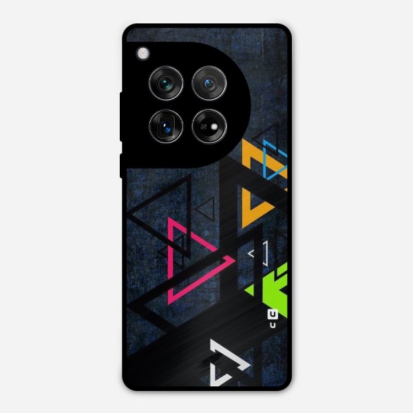 Coloured Triangles Metal Back Case for OnePlus 12