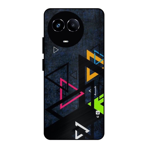 Coloured Triangles Metal Back Case for Realme 11 5G