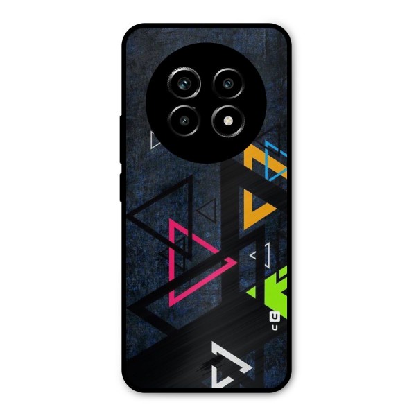 Coloured Triangles Metal Back Case for Realme 13 Pro