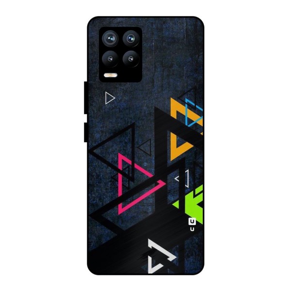 Coloured Triangles Metal Back Case for Realme 8 Pro