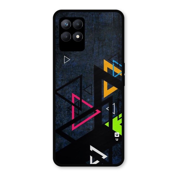 Coloured Triangles Metal Back Case for Realme 8i