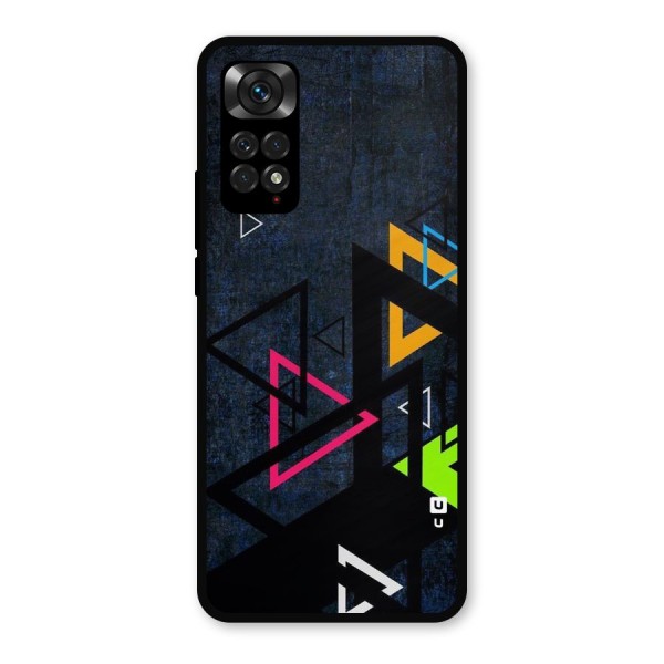 Coloured Triangles Metal Back Case for Redmi Note 11