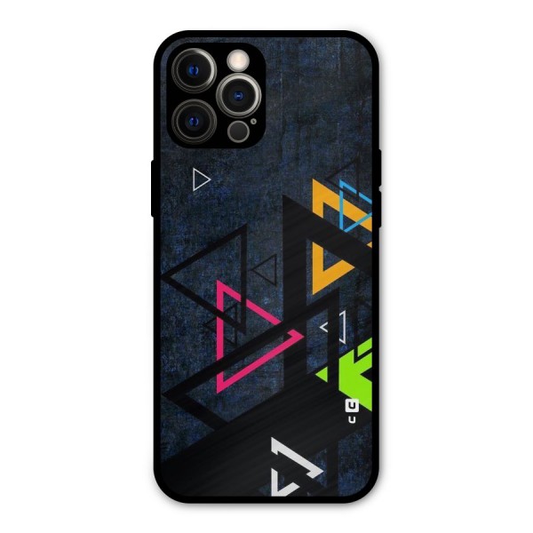 Coloured Triangles Metal Back Case for iPhone 12 Pro Max