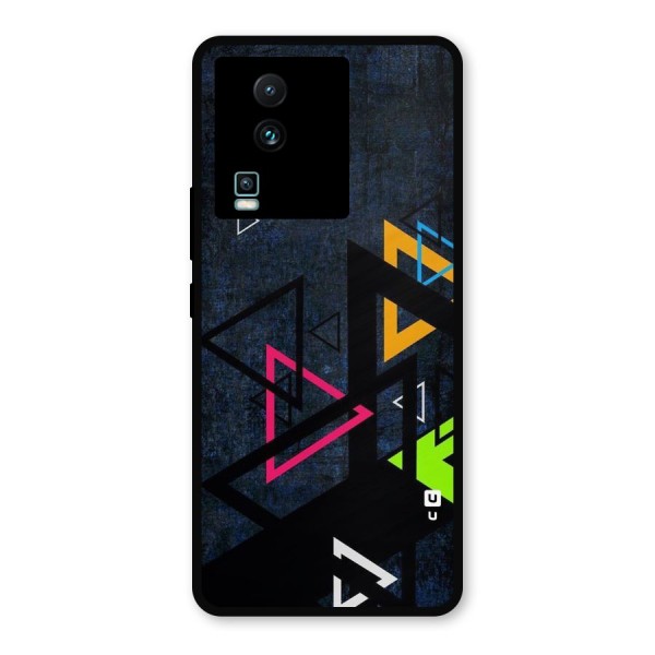 Coloured Triangles Metal Back Case for iQOO Neo 7
