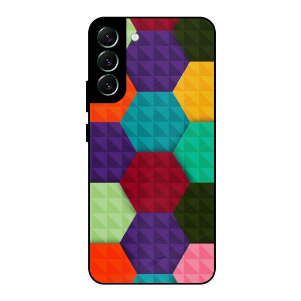 Colourful Abstract Metal Back Case for Galaxy S22 Plus 5G