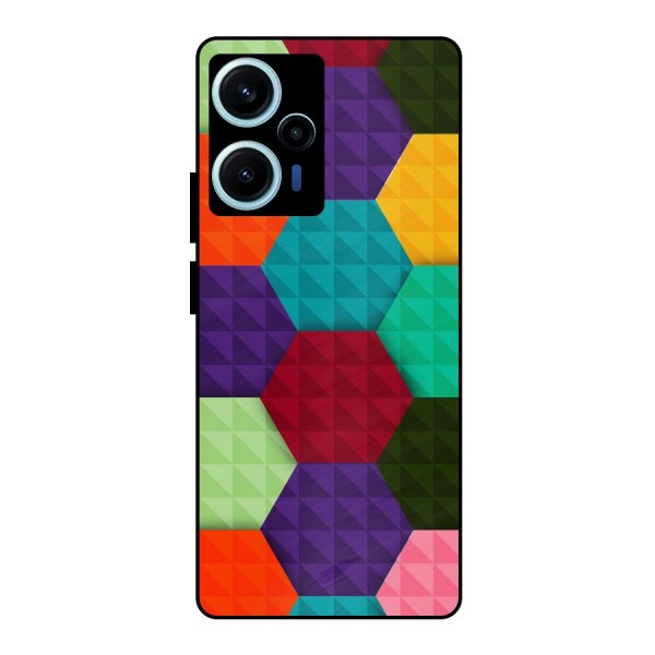 Colourful Abstract Metal Back Case for Poco F5