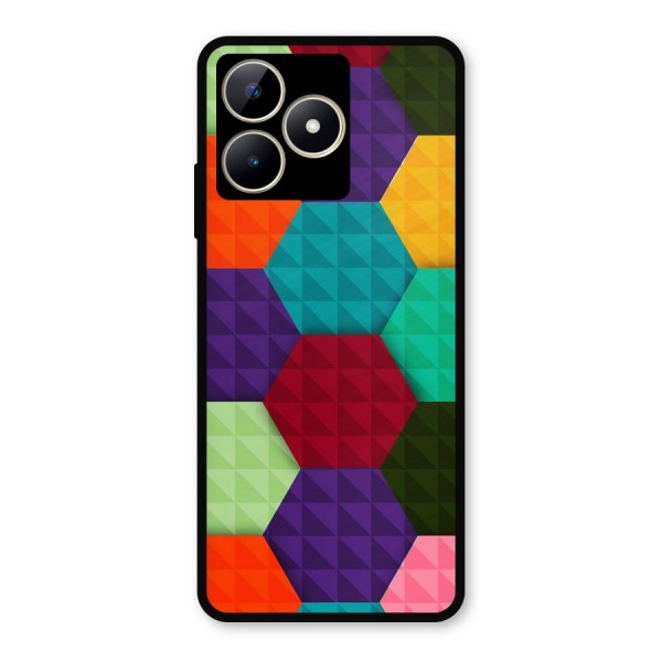 Colourful Abstract Metal Back Case for Realme Narzo N53