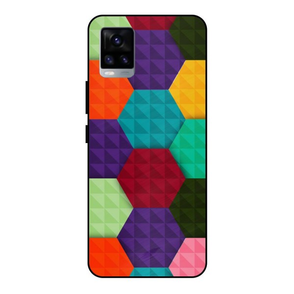 Colourful Abstract Metal Back Case for Vivo V20