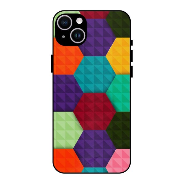Colourful Abstract Metal Back Case for iPhone 14 Plus