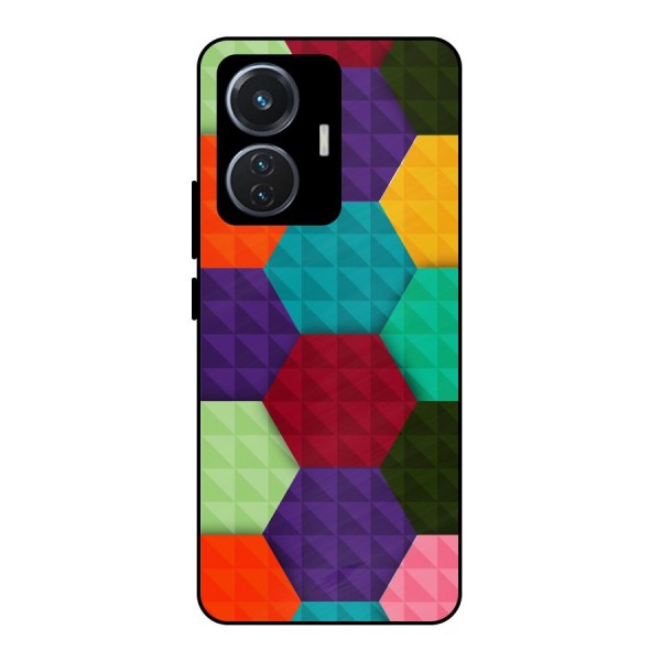 Colourful Abstract Metal Back Case for iQOO Z6 44W