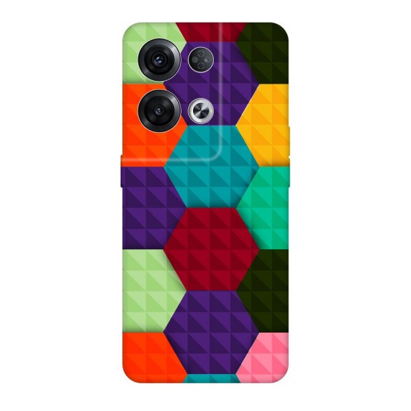 Colourful Abstract Original Polycarbonate Back Case for Oppo Reno8 Pro 5G