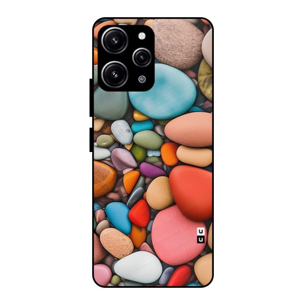 Colourful Stones Glass Back Case for Redmi 12 4G