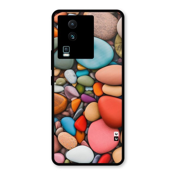 Colourful Stones Metal Back Case for iQOO Neo 7 Pro
