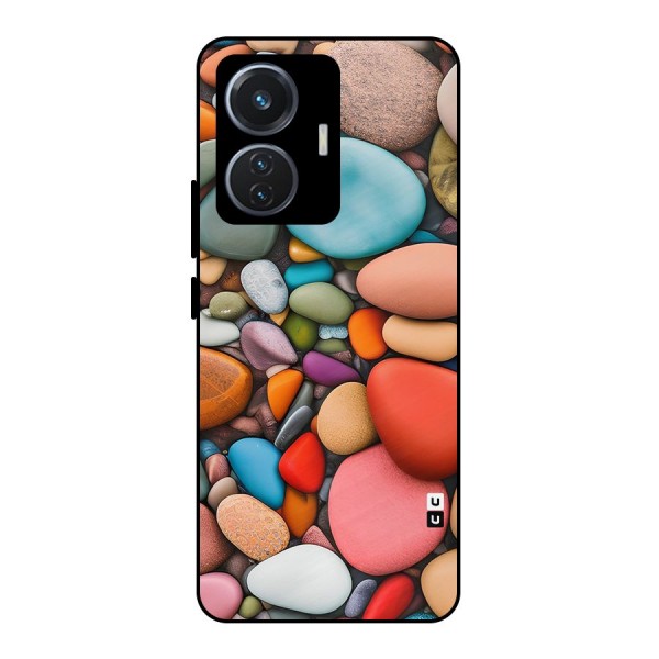 Colourful Stones Metal Back Case for iQOO Z6 44W