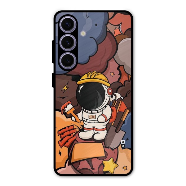 Comic Space Astronaut Metal Back Case for Galaxy S24