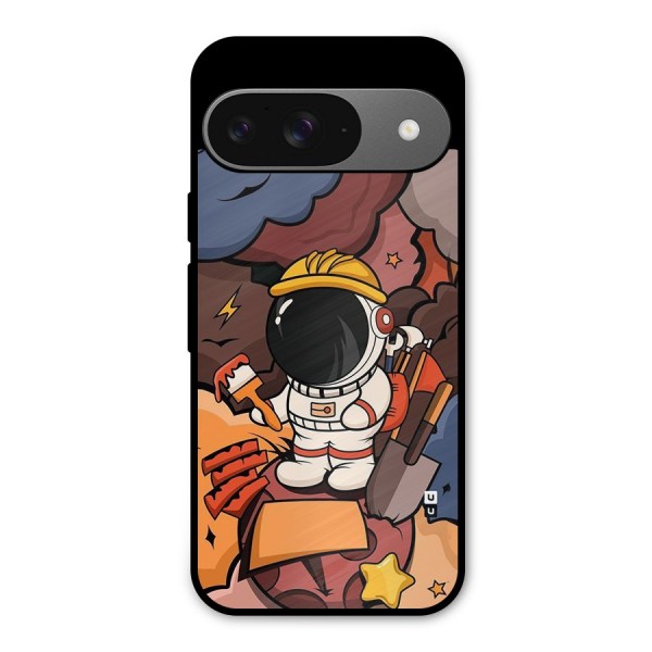 Comic Space Astronaut Metal Back Case for Google Pixel 9