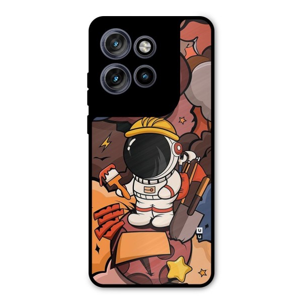 Comic Space Astronaut Metal Back Case for Motorola Edge 50 Neo