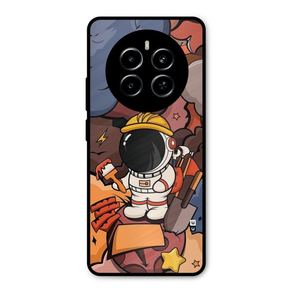 Comic Space Astronaut Metal Back Case for Realme P1