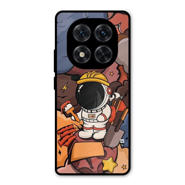 Comic Space Astronaut Metal Back Case for Redmi Note 14 Pro 5G