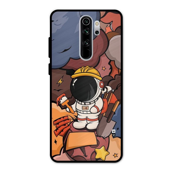 Comic Space Astronaut Metal Back Case for Redmi Note 8 Pro