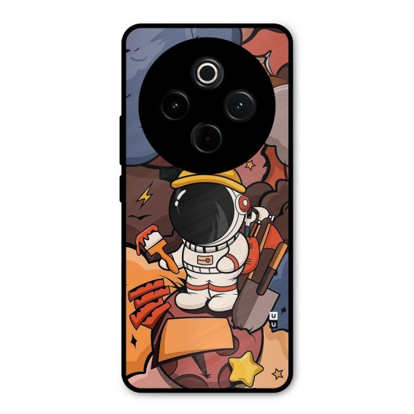 Comic Space Astronaut Metal Back Case for Vivo T4
