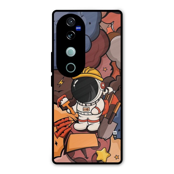 Comic Space Astronaut Metal Back Case for Vivo V40 Pro