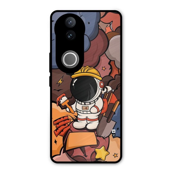 Comic Space Astronaut Metal Back Case for Vivo V50