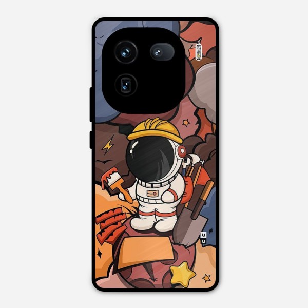 Comic Space Astronaut Metal Back Case for iQOO 12